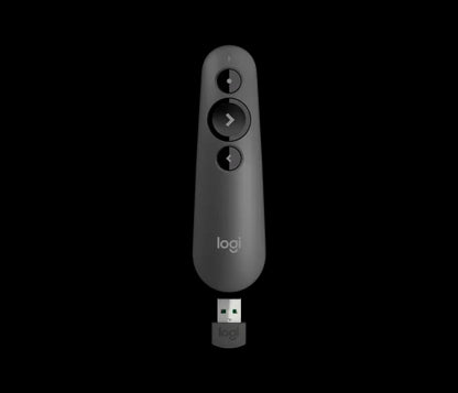 Logitech - R500 apuntador inalámbricos Bluetooth/RF Gris