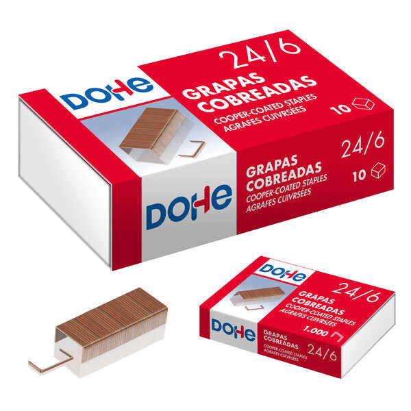 Dohe Caja de 1000 Grapas 24/6 Cobreadas 1 pieza(s)