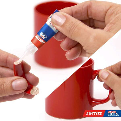 Loctite Super Glue-3 Original Pegamento Transparente Instantaneo 3gr - Formula Triple Resistencia - Secado en 3 Segundos - Tapon Antiobstruccion 1 pieza(s)