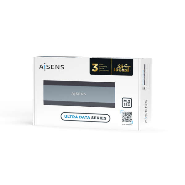 AISENS - Caja Externa M.2 (NGFF) ASM2-018GR SATA/NVMe a Usb3.1 Gen2  Gris