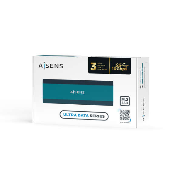 AISENS - Caja Externa M.2 (NGFF) ASM2-019BLU SATA/NVMe a Usb3.1 Gen2  Azul