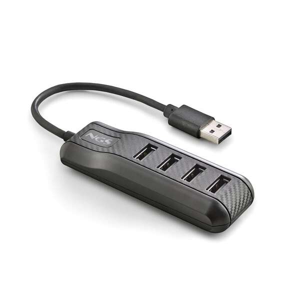 NGS Port 2.0 Hub USB 2.0 - 4 Puertos USB 2.0 - Velocidad hasta 480Mbps 1 pieza(s)