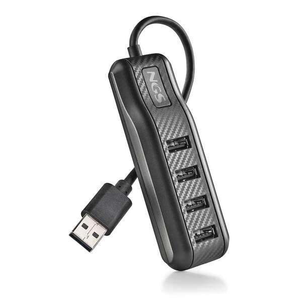 NGS Port 2.0 Hub USB 2.0 - 4 Puertos USB 2.0 - Velocidad hasta 480Mbps 1 pieza(s)