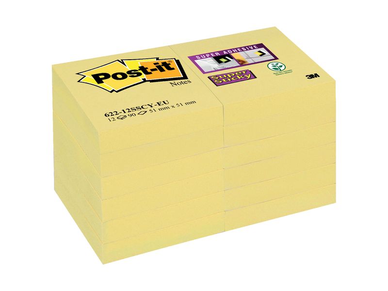 Post-It - POS P.12 BLOC 51X51 AM 622-12SSCY-EU