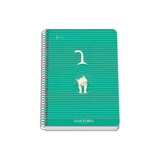 Dohe Santoro Felines Cuaderno Espiral Tapa Rigida - Tamaño A5 de 80 Hojas 90gr - Hojas con Cuadricula 4mm 1 pieza(s)