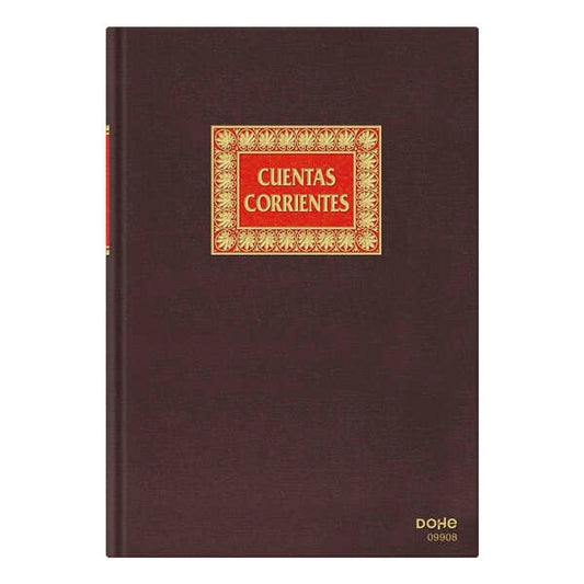 DOHE - LIBRO DE CONTABILIDAD CUENTAS CORRIENTES FOLIO NATURAL 100 HOJAS NUMERADAS DOHE 09908