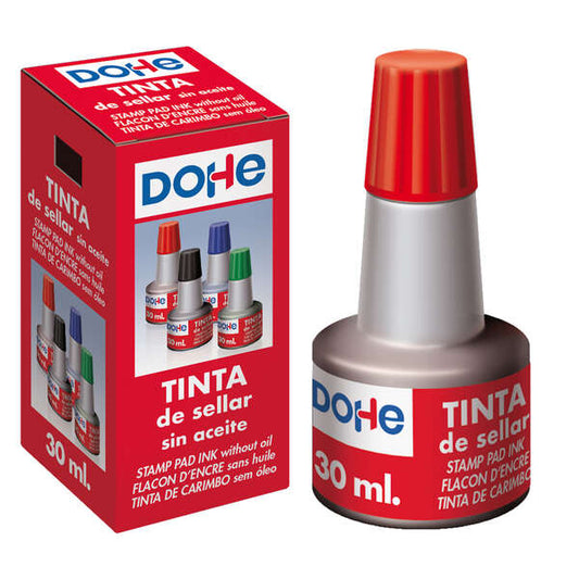 Dohe Tinta para Tampones y Sellos 30ml - Color Rojo 1 pieza(s)