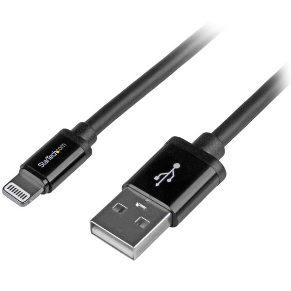 StarTech.com - Cable 2m Lightning 8 Pin a USB A 2.0 para Apple iPod iPhone 5 iPad - Negro