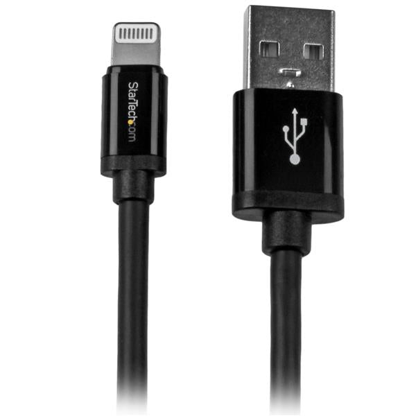 StarTech.com - Cable 2m Lightning 8 Pin a USB A 2.0 para Apple iPod iPhone 5 iPad - Negro