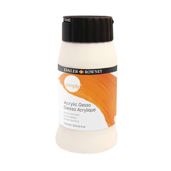 Daler Rowney Simply Bote de Imprimador de Yeso 500ml - Color Blanco 1 pieza(s)