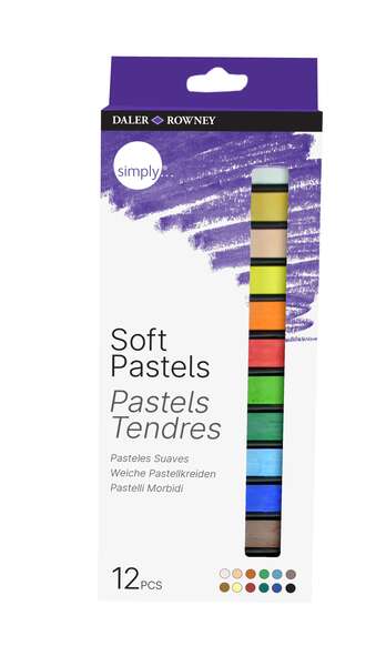 Daler Rowney Pack de 12 Pasteles Blandos - Para Amplia Variedad de Superficies - Facil de Usar - Colores Surtidos 1 pieza(s)