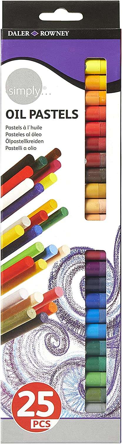 Daler Rowney Pack de 25 Pasteles Blandos - Para Amplia Variedad de Superficies - Facil de Usar - Colores Surtidos 1 pieza(s)