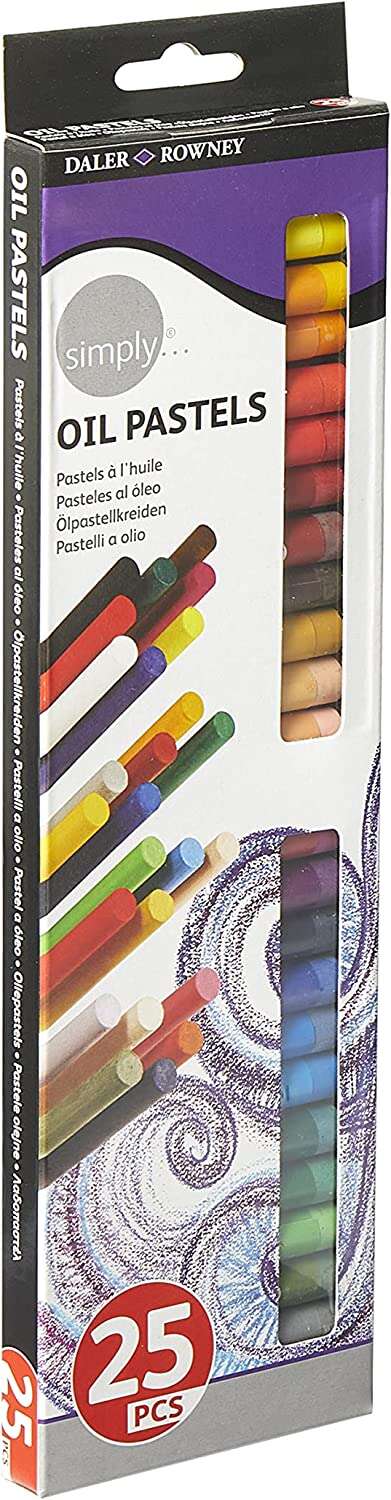 Daler Rowney Pack de 25 Pasteles Blandos - Para Amplia Variedad de Superficies - Facil de Usar - Colores Surtidos 1 pieza(s)