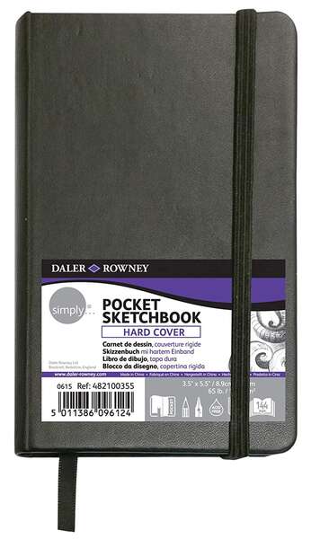 Daler Rowney Simply Cuaderno Cosido - Formato 9x14cm - 72 Hojas de Papel 100g/mg2 - Color Blanco 1 pieza(s)