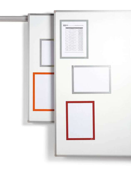 Durable Duraframe Magnetic A4 Pack de 5 Marcos Magneticos para mostrar Informacion en Formato A4 - Colocacion en Vertical y Horizontal - Marco de Color Naranja 1 pieza(s)