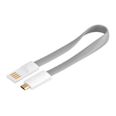 Goobay - USB 2.0 A/micro-B 0.2m cable USB 0 2 m USB A Micro-USB B Gris