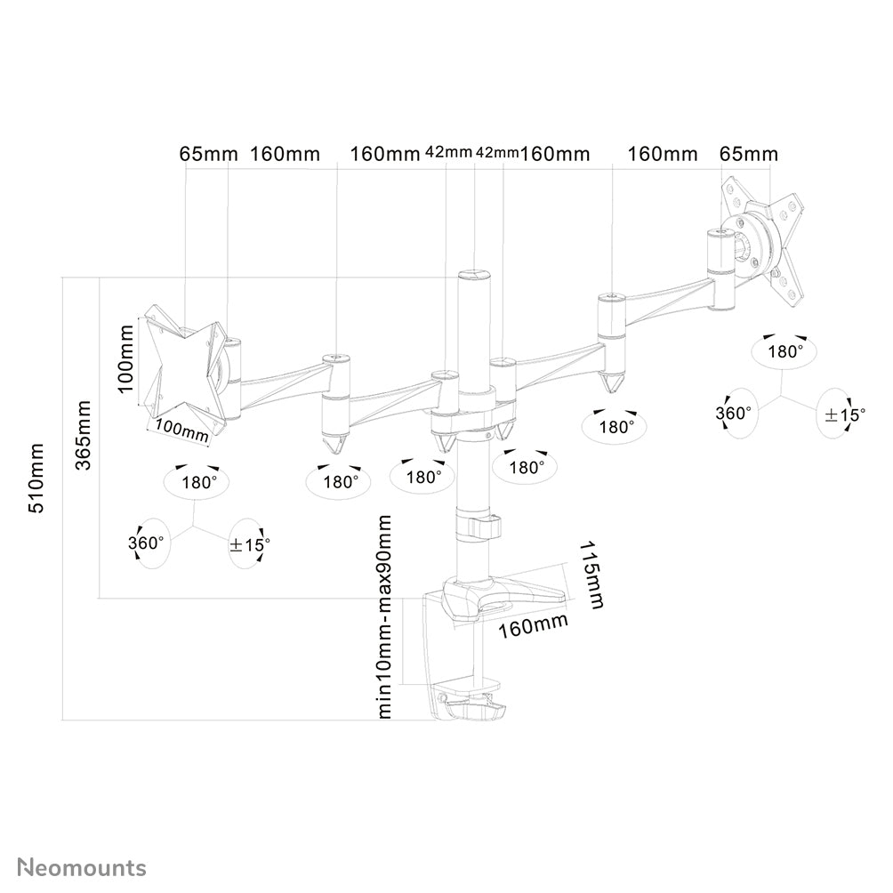 Neomounts - Soporte de escritorio para monitor