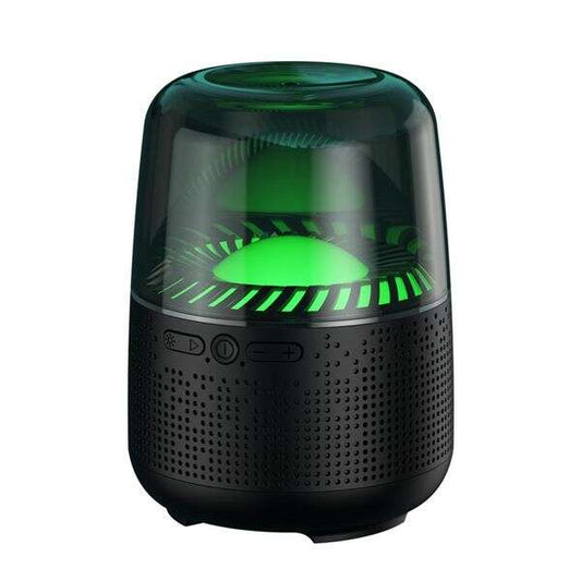 XO Disco Boom Altavoz Bluetooth 5.1 - 10W - USB, microSD, AUX - Luces RGB - Hasta 6 Horas de Reproduccion - Color Negro 1 pieza(s)