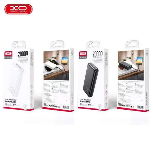 XO Powerbank PR183 - 20000MAH - Leds Indicadores - Carga Rapida - USB - Tipo C - Color Negro 1 pieza(s)