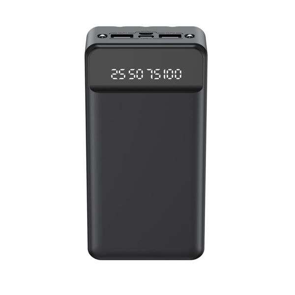 XO Powerbank PR163 - 20000MAH - Carga Rapida - Incluye Cables - Display Digital - Luz Led - Color Negro 1 pieza(s)