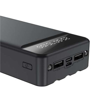 XO Powerbank PR163 - 20000MAH - Carga Rapida - Incluye Cables - Display Digital - Luz Led - Color Negro 1 pieza(s)