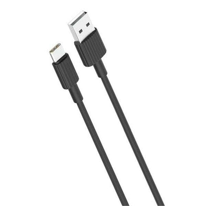 XO Cable USB-A Macho a Tipo C - 2.4A - Carga + Transmision de Datos Alta Velocidad - 1m - Color Negro 1 pieza(s)