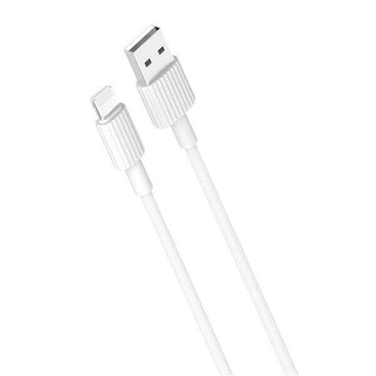 XO Cable USB-A Macho a Lightning - Carga + Transmision de Datos Alta Velocidad - 2.4A - 1m - Color Blanco 1 pieza(s)