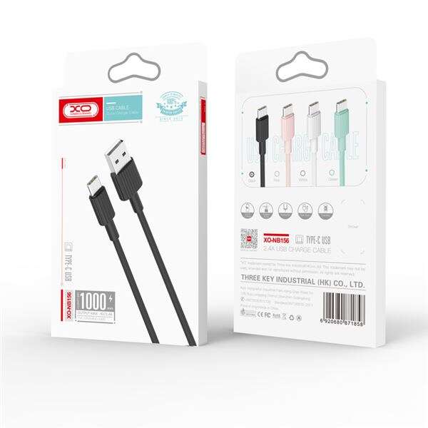 XO Cable USB-A Macho a Lightning - Carga + Transmision de Datos Alta Velocidad - 2.4A - 1m - Color Blanco 1 pieza(s)