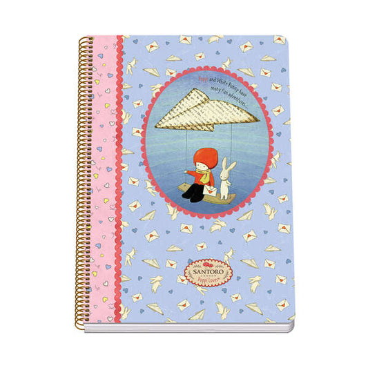 Dohe Santoro Poppi Loves Messenger Cuaderno Espiral Tapa Rigida - Tamaño Folio de 80 Hojas 90gr - Hojas con Cuadricula 4mm 1 pieza(s)