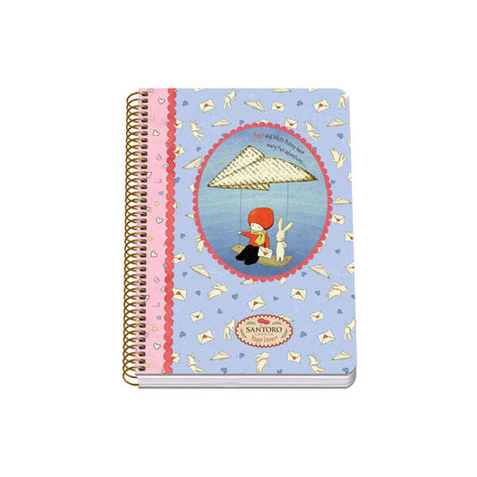 Dohe Santoro Poppi Loves Messenger Cuaderno Espiral Tapa Rigida - Tamaño A5 de 80 Hojas 90gr - Hojas con Cuadricula 4mm 1 pieza(s)