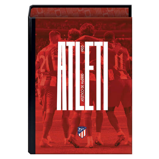 Dohe Atletico de Madrid Atleti Carpeta de 4 Anillas Formato Folio - Cubierta de Carton Forrado - Anillas Niqueladas de 40mm 1 pieza(s)