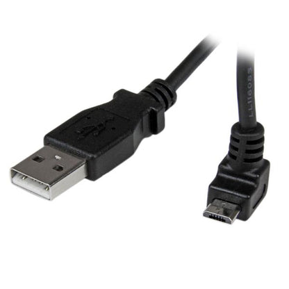 StarTech.com - Cable Adaptador 1m USB A Macho a Micro USB B Macho Acodado en Ángulo hacia Arriba para Teléfono Móvil