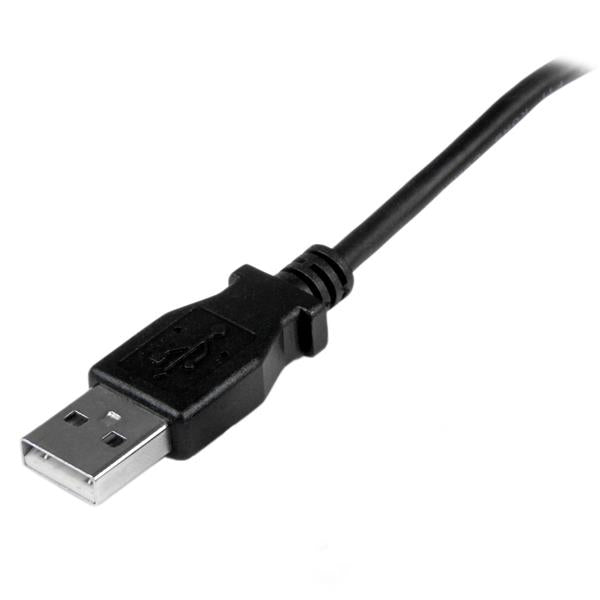 StarTech.com - Cable Adaptador 1m USB A Macho a Micro USB B Macho Acodado en Ángulo hacia Arriba para Teléfono Móvil