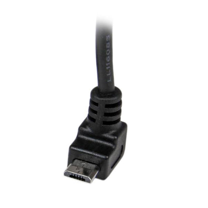 StarTech.com - Cable Adaptador 1m USB A Macho a Micro USB B Macho Acodado en Ángulo hacia Arriba para Teléfono Móvil