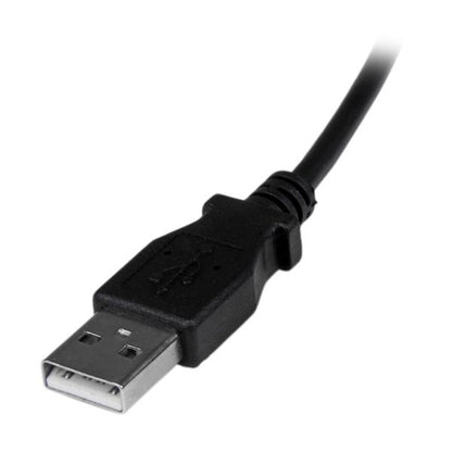 StarTech.com - Cable Adaptador 2m USB A Macho a Micro USB B Macho Acodado en Ángulo hacia Abajo para Teléfono Móvil