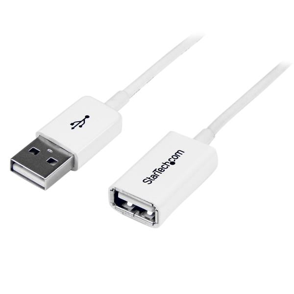 StarTech.com - Cable de 1m de Extensión Alargador USB 2.0 - Macho a Hembra USB A - Extensor - Blanco