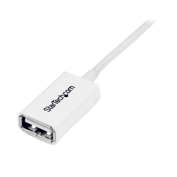 StarTech.com - Cable de 1m de Extensión Alargador USB 2.0 - Macho a Hembra USB A - Extensor - Blanco