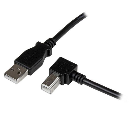 StarTech.com - Cable Adaptador USB 1m para Impresora Acodado - 1x USB A Macho - 1x USB B Macho en Ángulo Derecho