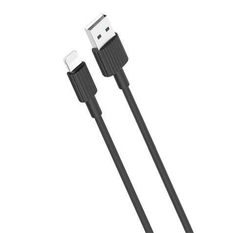 XO Cable NB156 Silicona USB - Lightning - 2.4A - 1m - Color Negro 1 pieza(s)