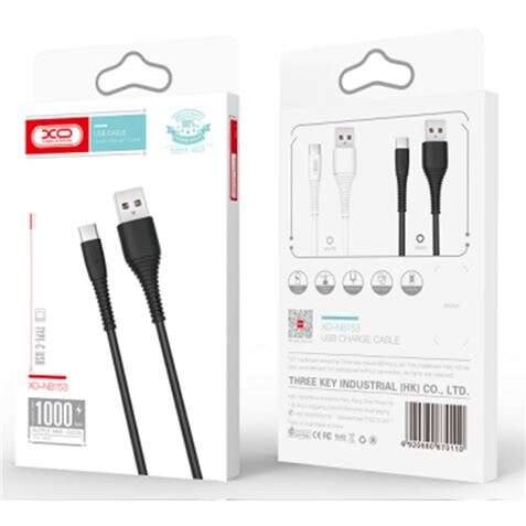 XO Cable NB156 Silicona USB - Lightning - 2.4A - 1m - Color Negro 1 pieza(s)