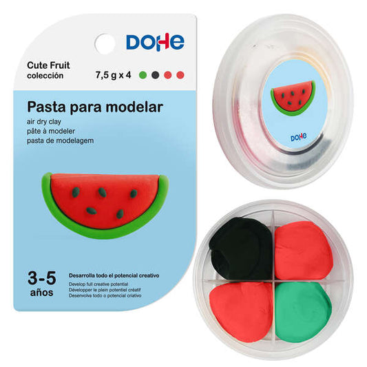 Dohe Coleccion Cute Fruit Pasta para Modelar Sandia - Ligera y Flexible - Apto para Niños de 3 a 5 Años 1 pieza(s)