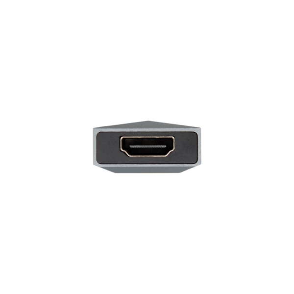 AISENS - USB-C dock 4 en 1  USB-C a 1xHDMI  2xUSB  1xPD  Gris  15 cm