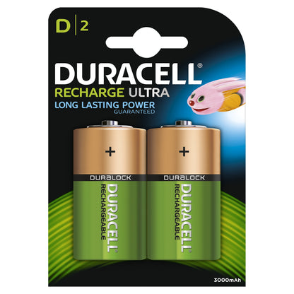 Duracell Pilas Recargables NiHM D LR20 1.2V 3000mAh - Precargadas - 2 Unidades 1 pieza(s)