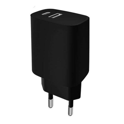 Leotec - Cargador 20W 1xUSB-C PD + 1x USB-A Negro