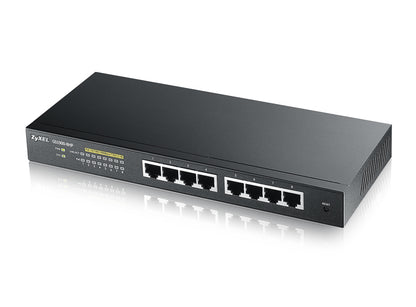 Zyxel - GS1900-8HP Gestionado L2 Gigabit Ethernet (10/100/1000) Energía sobre Ethernet (PoE) Negro