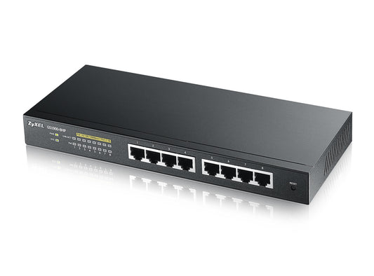 Zyxel - GS1900-8HP Gestionado L2 Gigabit Ethernet (10/100/1000) Energía sobre Ethernet (PoE) Negro