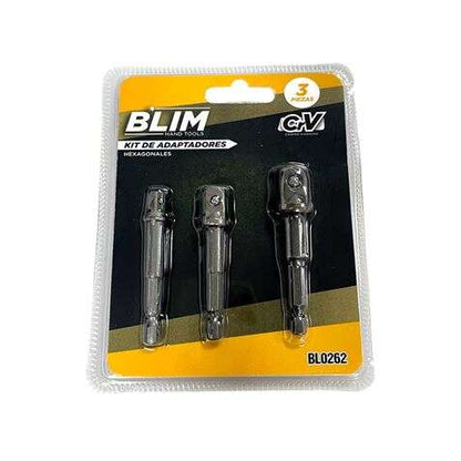 Blim Kit 3 Adaptadores 1/4 Hexagonal A 1/4-3/8-1/2 1 pieza(s)