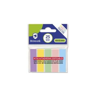 Bismark Pack de 125 Indices Adhesivos 45mm x 12mm - Colores Pastel Surtidos 1 pieza(s)