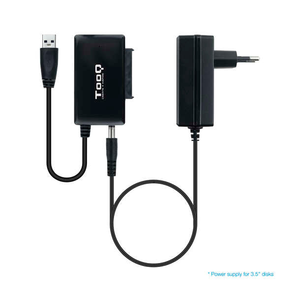 TooQ - TQHDA-01A base de conexión para disco duro USB 3.2 Gen 1 (3.1 Gen 1) Type-A Negro