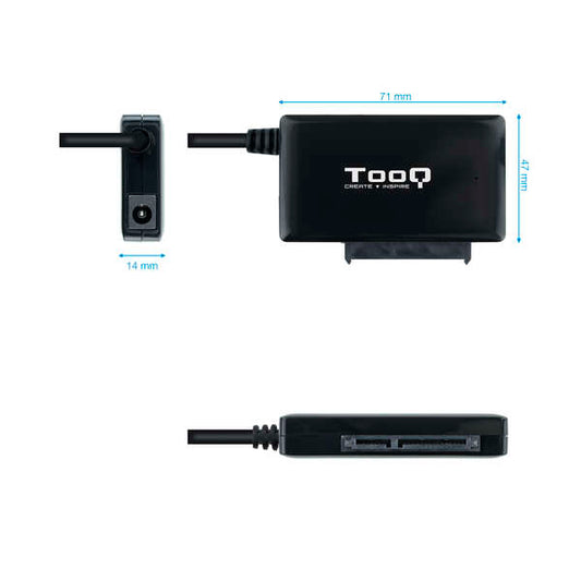 TooQ - TQHDA-01A base de conexión para disco duro USB 3.2 Gen 1 (3.1 Gen 1) Type-A Negro